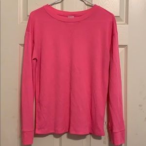 Neon pink knit long sleeve